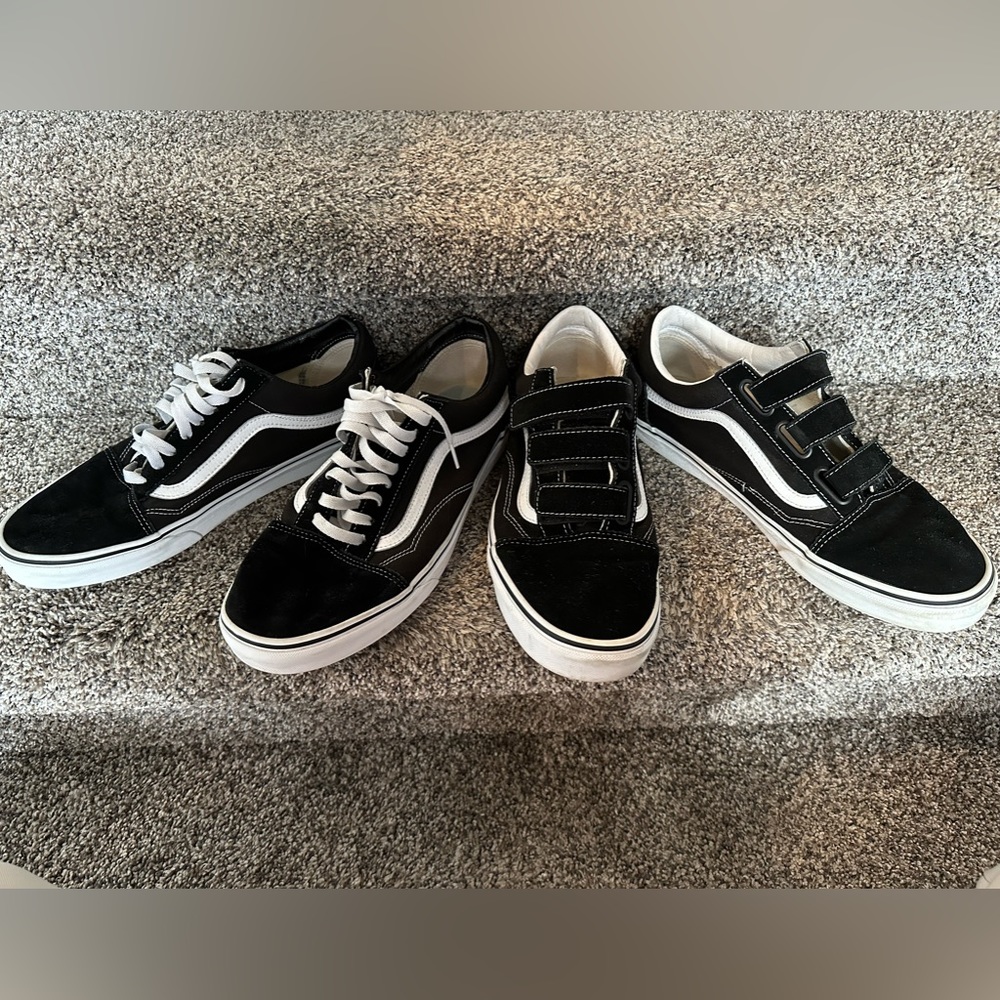 two pairs of men’s Vans